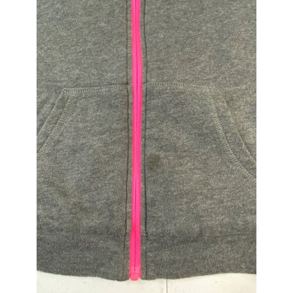 Puma Girls Gray Hoodie With Pink Logo & Sherpa Lining M (10-12) - Picture 13 of 14